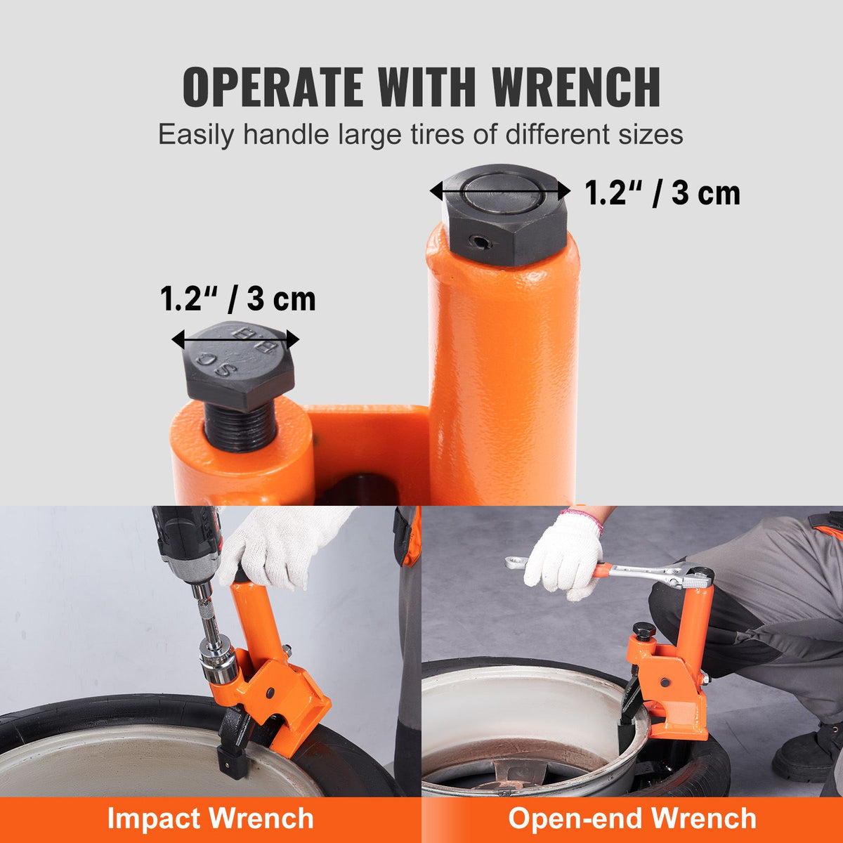 VEVOR Manual Tyre Bead Breaker Tool with Rubber Pad for ATV, Truck & Tractor