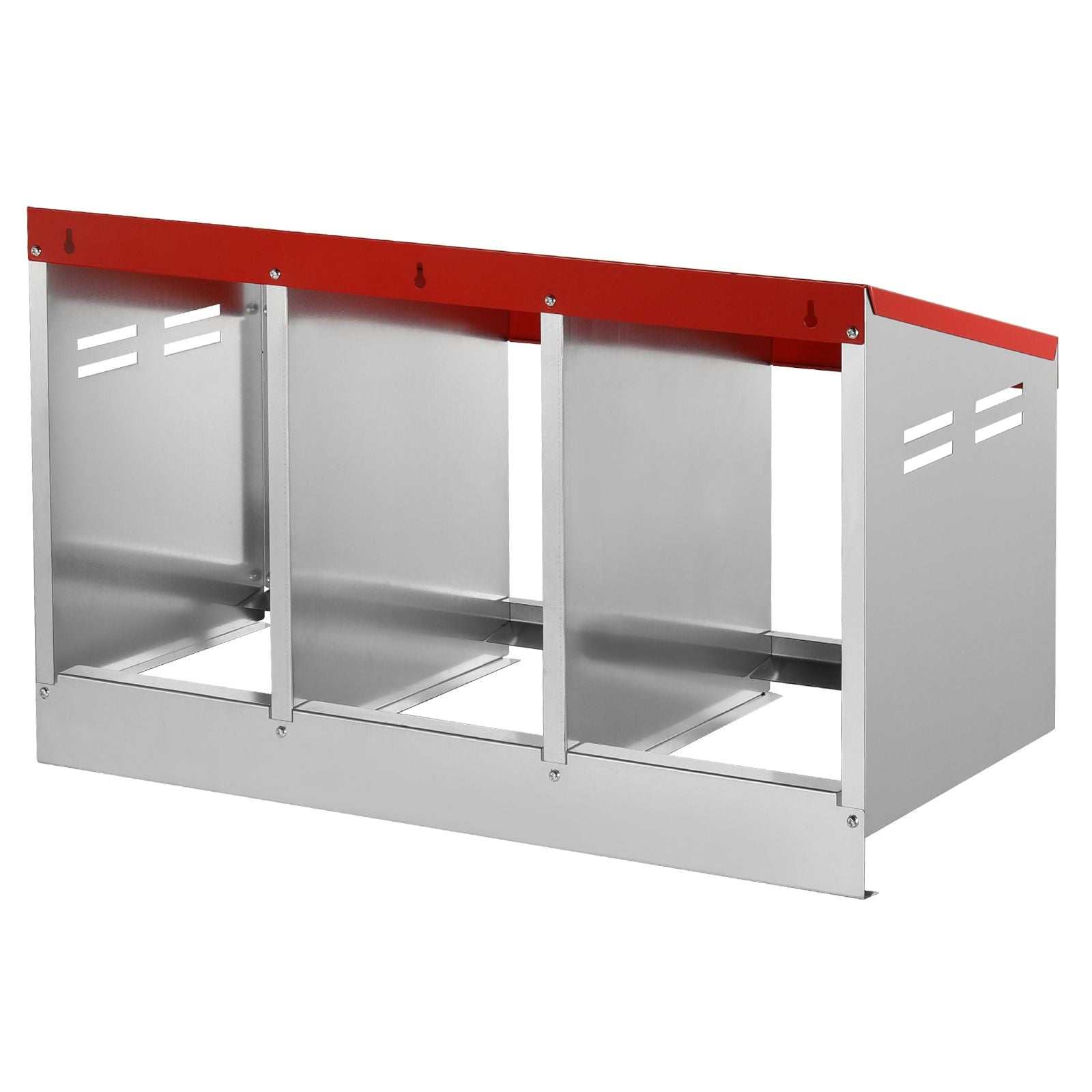 3 Compartment Chicken Nesting Box Galvanized Roll Away Egg Laying Box