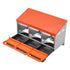 Chicken Nest Box, 3-Compartment, 15 to 30 in Stable & Corrosion-Resistant Metal Nesting Boxes with Inclined Nesting Boxes, Bottom Holes & Resting Platform, Fit for Different Chicken Breeds