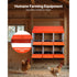 6 Compartment Chicken Nesting Boxes Roll Out Egg Laying Metal Coop Box