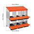 6 Compartment Chicken Nesting Boxes Roll Out Egg Laying Metal Coop Box