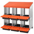 6 Compartment Chicken Nesting Boxes Roll Out Egg Laying Metal Coop Box