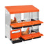 6 Compartment Chicken Nesting Boxes Roll Out Egg Laying Metal Coop Box