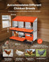 2 Tiers Chicken Nesting Boxes, 6 Compartments, Metal Egg Laying Boxes with Protective Collection Lids, Roll Out Nesting Box, Easy to Assemble, Ideal for Hens, Ducks, Chickens, and Other Poultry