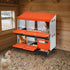 2 Tiers Chicken Nesting Boxes, 6 Compartments, Metal Egg Laying Boxes with Protective Collection Lids, Roll Out Nesting Box, Easy to Assemble, Ideal for Hens, Ducks, Chickens, and Other Poultry