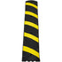 6 ft Rubber Speed Hump, 2 Channel, 10000 kg/axle Load Capacity Heavy Duty Traffic Speed Bump, with High Reflective Yellow Strip 4 Expansion Screws and 1 Drill, for Asphalt Concrete Gravel Roads