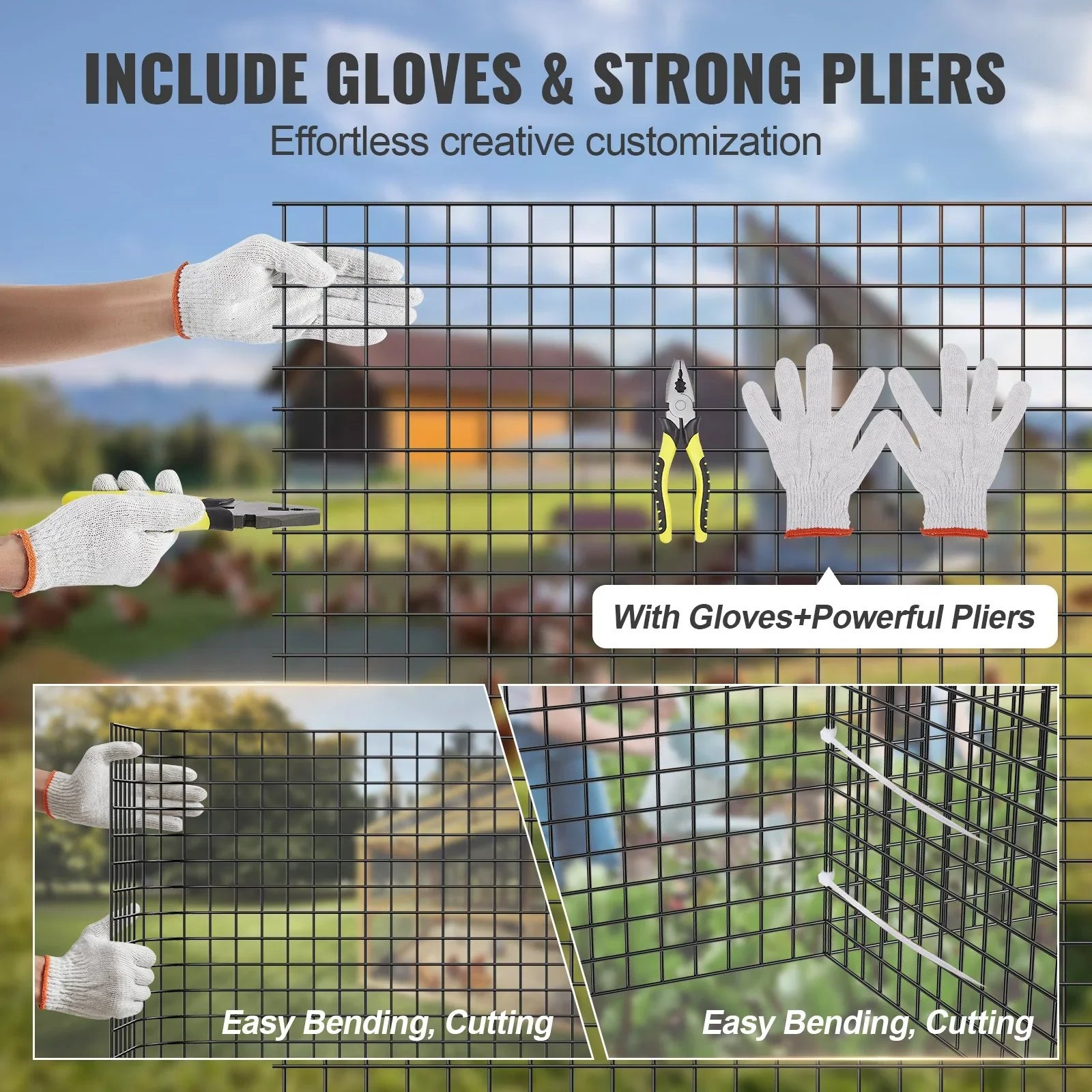 Hardware Cloth, 36'' x 100' Galvanized Wire Mesh Roll, 19 Gauge Chicken Wire Fence Roll, Vinyl Coating Metal Wire Mesh for Chicken Coop Barrier, Rabbit Snake Fences, Poultry Enclosures