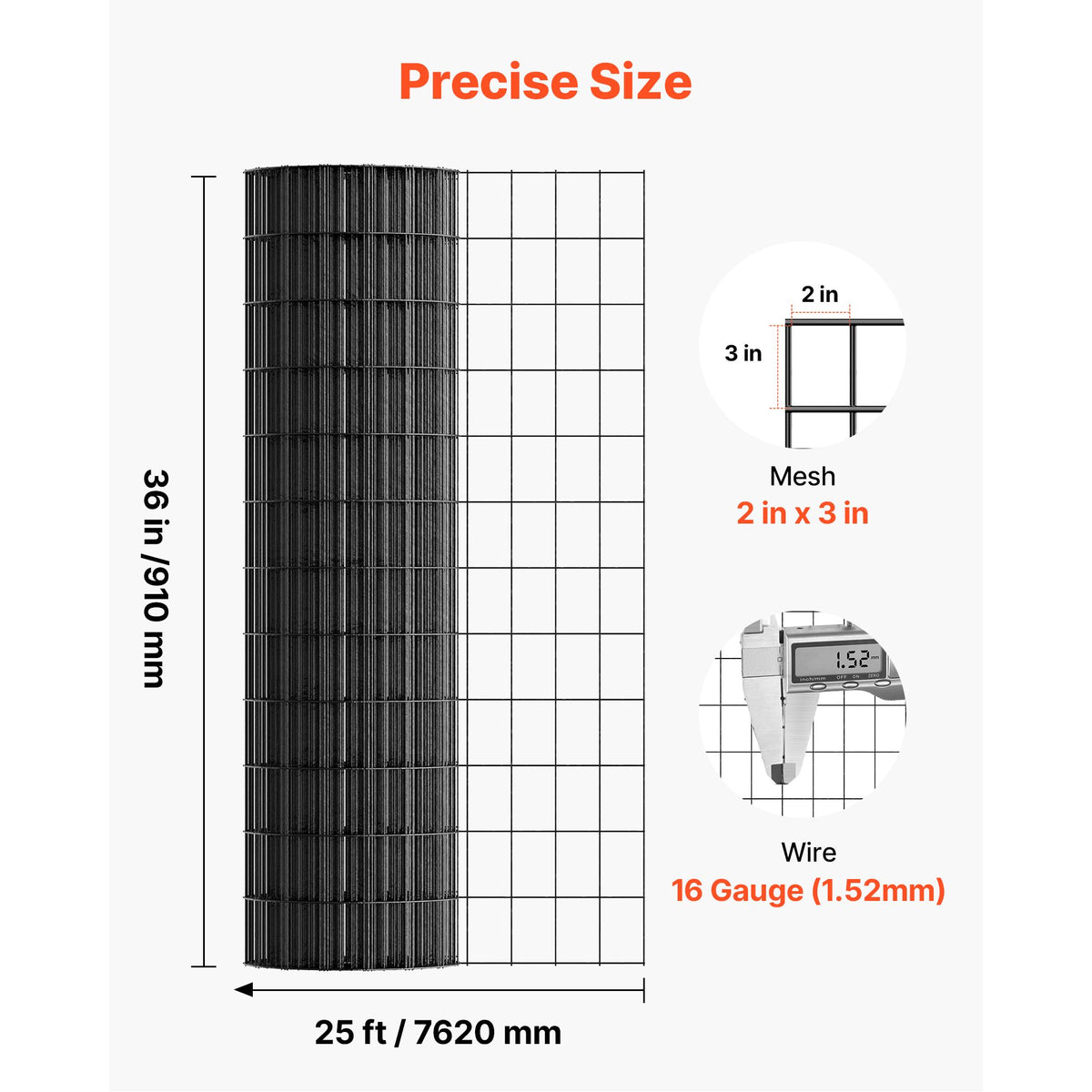 36in x 25ft Hardware Cloth Wire Mesh 16 Gauge Galvanized Garden Fence