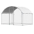 Metal Chicken Coop, 9.8x6.5x6.5ft Large Walk-in Chicken Runs with Cover, Doom Roof Hen House Enclosure with Security Lock, Outdoor Duck Rabbit Cage Poultry Pen for Backyard, Farm, Yard