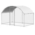Metal Chicken Coop, 9.8x6.5x6.5ft Large Walk-in Chicken Runs with Cover, Doom Roof Hen House Enclosure with Security Lock, Outdoor Duck Rabbit Cage Poultry Pen for Backyard, Farm, Yard