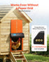 Automatic Chicken Coop Door, Battery Powered Chicken Coop Door with Timer & Manual Setting, Anti-Pinch Security, Durable Aluminum Alloy, Chick Run Gate Opener with Waterproof Sealing, Orange