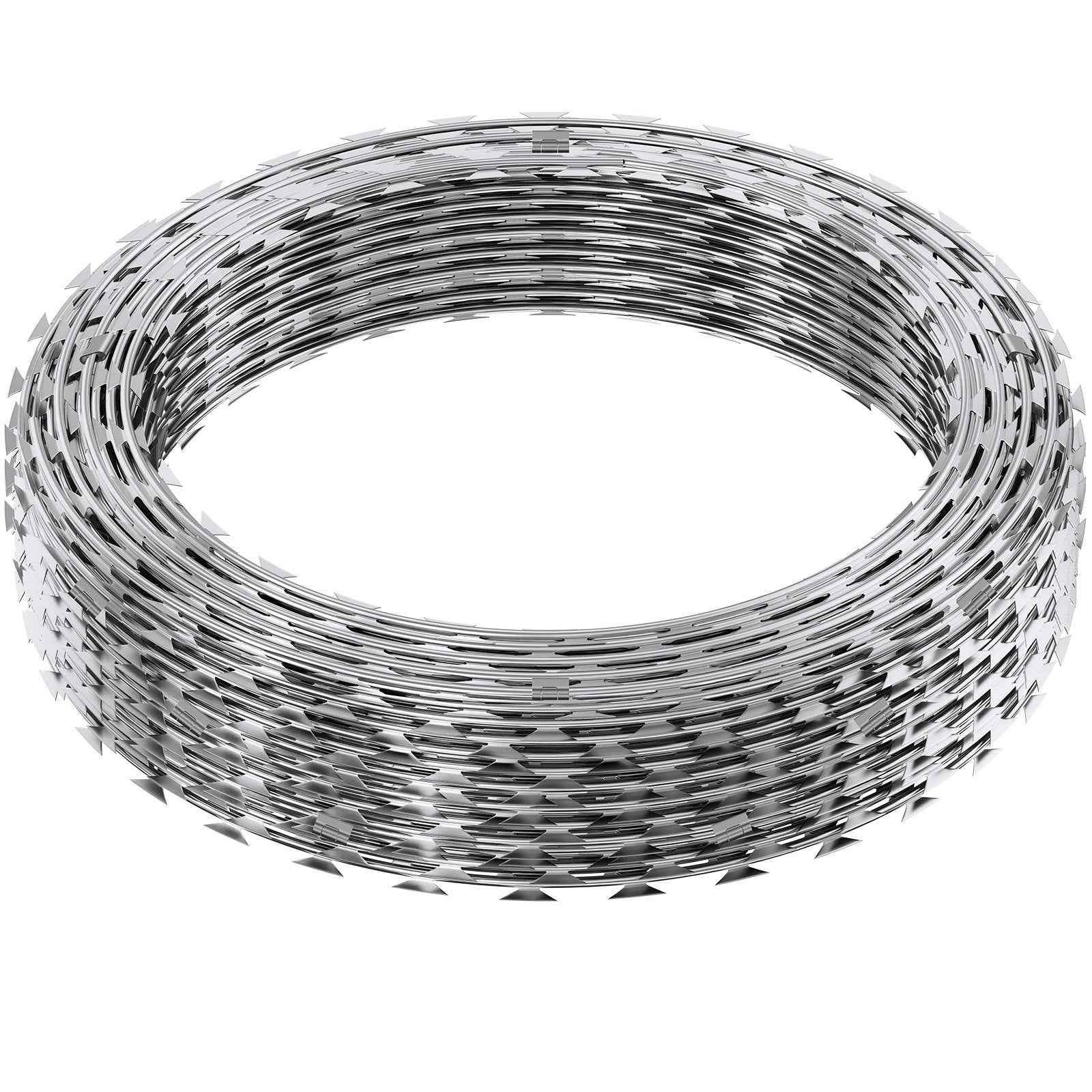Razor Wire Razor Barbed Wire 147ft 3Rolls Razor Wire Fencing Double Spiral