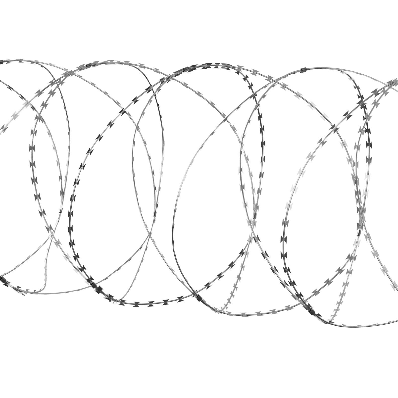 Razor Wire Razor Barbed Wire 147ft 3Rolls Razor Wire Fencing Double Spiral