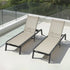 Outdoor Chaise Lounge Chair, 181 kg Weight Capacity, Foldable Sun Tanning Chair, 5 Adjustable Positions, Easy Assembly, Heavy Duty Aluminum Pool Recliner Lounge Chairs, for Beach Yard Patio