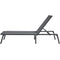Chaise Lounge Chair Outdoor, Aluminum Patio Lounge Chair with Adjustable 5-Position, Folding Pool Lounge Chair Recliner and Full Flat Tanning Chair for Patio, Beach, Pool, Dark Grey