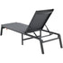 Chaise Lounge Chair Outdoor, Aluminum Patio Lounge Chair with Adjustable 5-Position, Folding Pool Lounge Chair Recliner and Full Flat Tanning Chair for Patio, Beach, Pool, Dark Grey