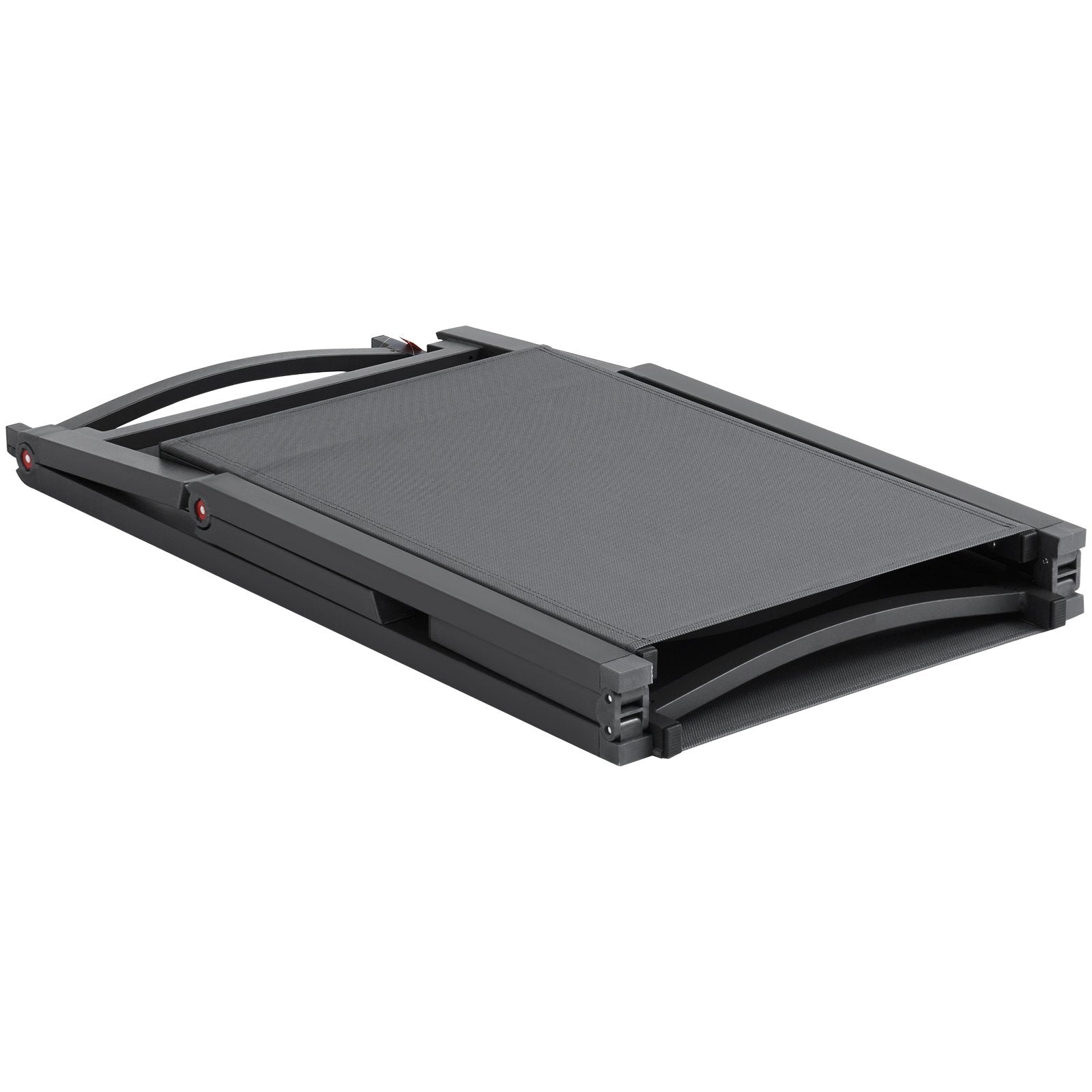 Chaise Lounge Chair Outdoor, Aluminum Patio Lounge Chair with Adjustable 5-Position, Folding Pool Lounge Chair Recliner and Full Flat Tanning Chair for Patio, Beach, Pool, Dark Grey