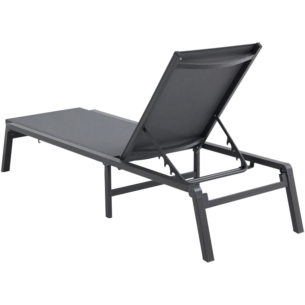 2pc Outdoor Aluminium Chaise Lounge Chair 5-Position Adjustable Patio Set