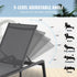 2pc Outdoor Aluminium Chaise Lounge Chair 5-Position Adjustable Patio Set