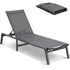 2pc Outdoor Aluminium Chaise Lounge Chair 5-Position Adjustable Patio Set