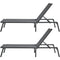 Chaise Lounge Chair Outdoor Patio Lounge Chair Adjustable 5-Position 2 pcs