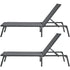 Chaise Lounge Chair Outdoor Patio Lounge Chair Adjustable 5-Position 2 pcs