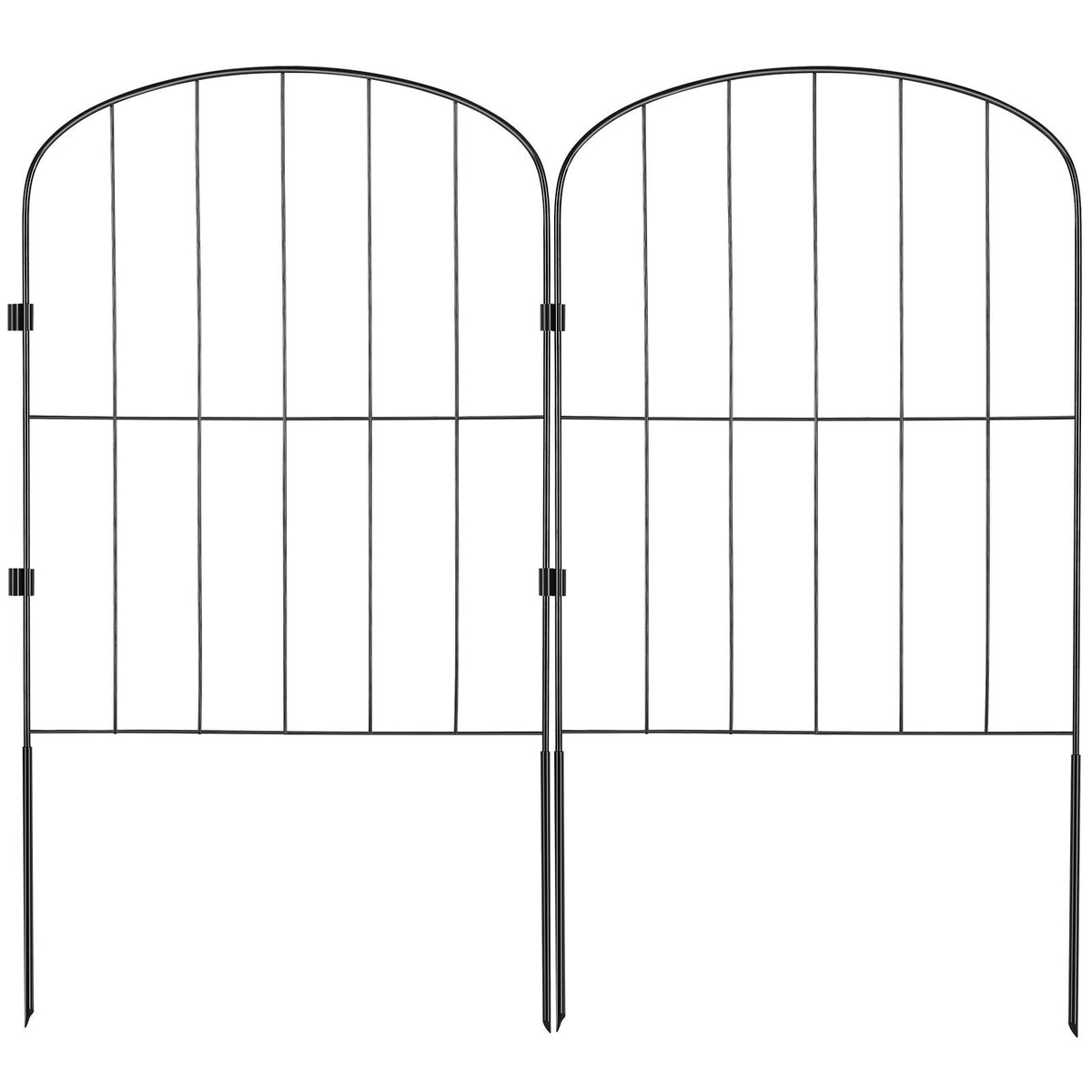 Garden Fence, No Dig Fence 61 x 33 cm Animal Barrier Fence, Underground Decorative Garden Fencing with 5.08 cm Spike Spacing, Metal Dog Fence for the Yard and Outdoor Patio, 10 Pack