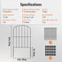 Garden Fence, No Dig Fence 61 x 33 cm Animal Barrier Fence, Underground Decorative Garden Fencing with 5.08 cm Spike Spacing, Metal Dog Fence for the Yard and Outdoor Patio, 10 Pack