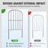 Garden Fence, No Dig Fence 61 x 33 cm Animal Barrier Fence, Underground Decorative Garden Fencing with 5.08 cm Spike Spacing, Metal Dog Fence for the Yard and Outdoor Patio, 10 Pack