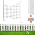 Garden Fence, 75×93 cm Animal Barrier Fence, Underground Decorative Garden Fencing with 6.38 cm Spike Spacing, Metal Dog Fence for the Yard and Outdoor Patio, 5 Pack