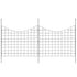 Garden Fence, 75×93 cm Animal Barrier Fence, Underground Decorative Garden Fencing with 6.38 cm Spike Spacing, Metal Dog Fence for the Yard and Outdoor Patio, 5 Pack