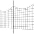 Garden Fence, 75×93 cm Animal Barrier Fence, Underground Decorative Garden Fencing with 6.38 cm Spike Spacing, Metal Dog Fence for the Yard and Outdoor Patio, 5 Pack