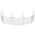 Garden Fence, 75×93 cm Animal Barrier Fence, Underground Decorative Garden Fencing with 6.38 cm Spike Spacing, Metal Dog Fence for the Yard and Outdoor Patio, 5 Pack