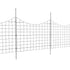 Garden Fence, 75×93 cm Animal Barrier Fence, Underground Decorative Garden Fencing with 6.38 cm Spike Spacing, Metal Dog Fence for the Yard and Outdoor Patio, 5 Pack