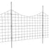Garden Fence, 75×93 cm Animal Barrier Fence, Underground Decorative Garden Fencing with 6.38 cm Spike Spacing, Metal Dog Fence for the Yard and Outdoor Patio, 5 Pack