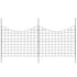 Garden Fence, 75×93 cm Animal Barrier Fence, Underground Decorative Garden Fencing with 6.38 cm Spike Spacing, Metal Dog Fence for the Yard and Outdoor Patio, 5 Pack
