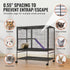 39" Metal Small Animal Cage 2-Tier Rolling Ferret Cage with Tray A Ramp