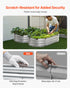 Metal Raised Garden Bed 4x2x1 ft Outdoor Galvanized Planter Box Silver