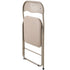4 Pack Folding Chairs, Foldable Leather Chairs with Heavy Duty Metal Frame & Padded Cushion, Portable Folding Card Table Chairs, Stackable Seats for Home, Yard, Garden, Parties, Events, Khaki