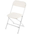 4 Pack Folding Chairs, Foldable Plastic Chairs with Heavy Duty Metal Frame, Portable Folding Card Table Chairs, Stackable Indoor Outdoor Seats for Home, Yard, Garden, Parties, Events, White