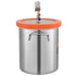 5 Gallon Vacuum Chamber, Upgraded Tempered Glass Lid Vacuum Degassing Chamber, 304 Stainless Steel Chamber, for Stabilizing Wood, Resin Degassing, Silicone Degassing and Plaster Degassing