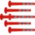 6-Pack Flexible Traffic Delineator Posts, 30in Reflective Spring Cones