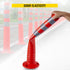 6-Pack Flexible Traffic Delineator Posts, 30in Reflective Spring Cones