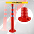 6-Pack Flexible Traffic Delineator Posts, 30in Reflective Spring Cones