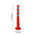 6-Pack Flexible Traffic Delineator Posts, 30in Reflective Spring Cones