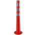 6-Pack Flexible Traffic Delineator Posts, 30in Reflective Spring Cones