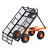 Dump Cart, Metal Garden Dump Cart with Easy to Assemble Frame, Dump Wagon with 2-in-1 Convertible Handle, Utility Wheelbarrow 399kg Capacity, 25.4cm Tires