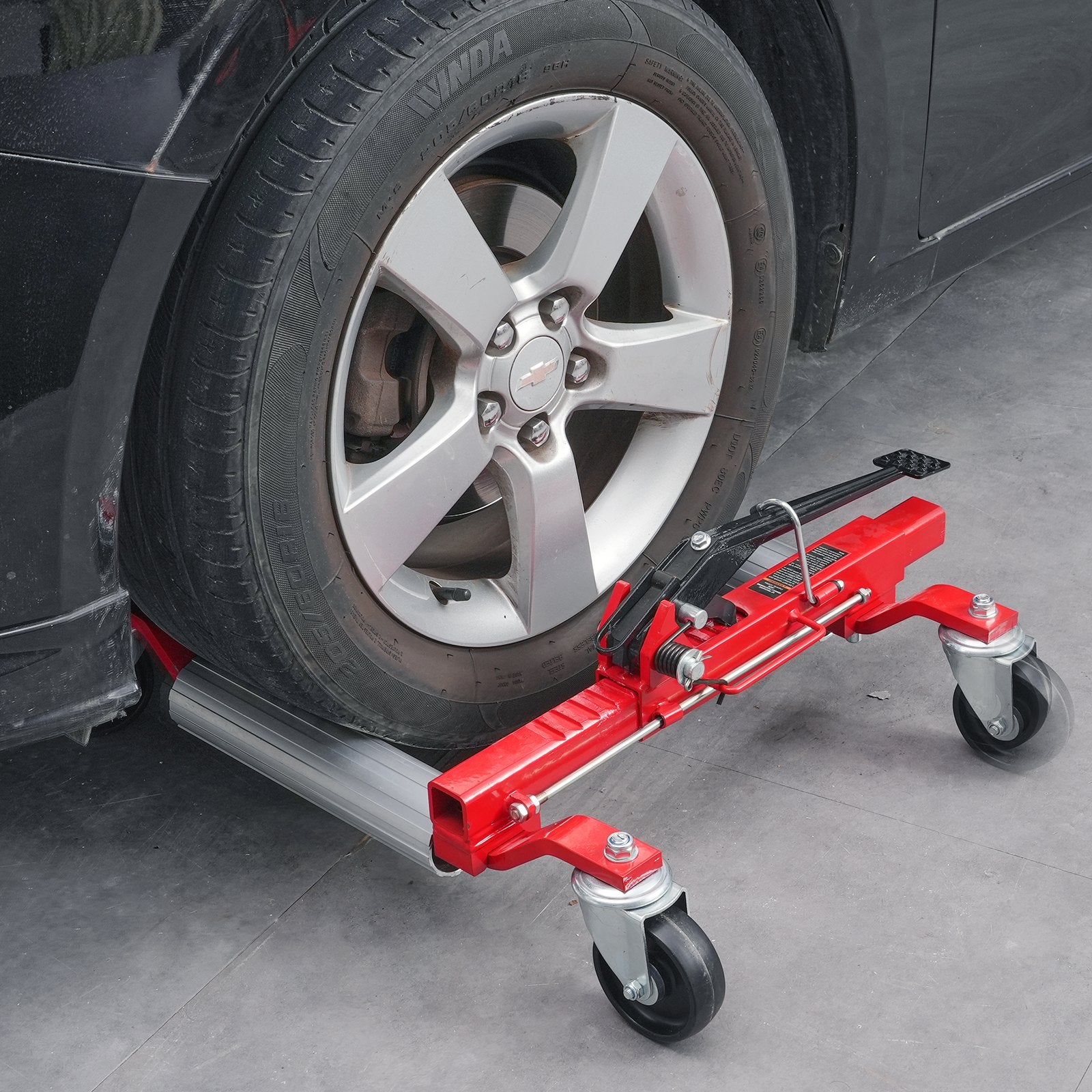 Wheel Dolly, Max Capacity 1500 Lbs Car Dolly, Car Jack Dolly Lifter with 360° Rotatable Wheels, Heavy Duty Vehicle Positioning Ratchet Tire Jack, for Vehicle Car Auto Repair Moving
