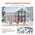 Polycarbonate Greenhouse 8 x 12 Ft Outdoor Walk-in Greenhouse for Garden
