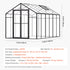 Polycarbonate Greenhouse 8 x 12 Ft Outdoor Walk-in Greenhouse for Garden